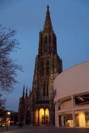 Ulm Cathedral at night
